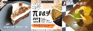 Social Media and Signages for Pi Breakfast and Pies