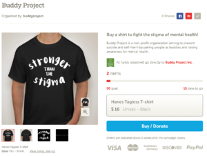 And Mix Everyday on Buddy Project's Booster T Shirt Campaign