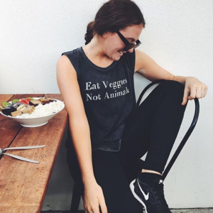 In the Soulshine‘s Eat Veggies Muscle Tee