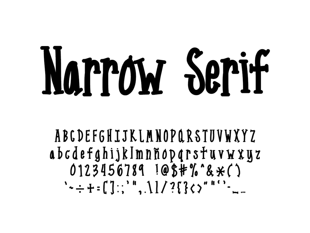 Mix Narrow Serif - Handwritten Fonts by Mikko Sumulong