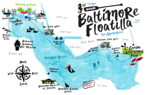 Plump Brush on Baltimore Floatilla Logo 3rd Annual Map