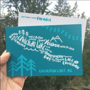 Aldea Wood Postcards For Cowichan Lake BC