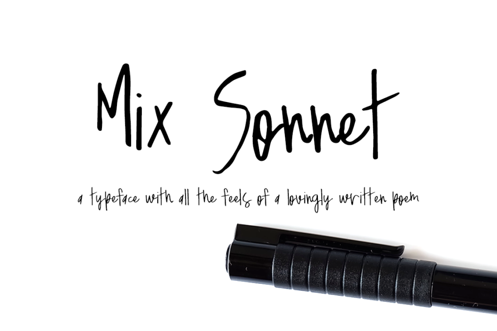 Mix Sonnet - Handwritten Fonts by Mikko Sumulong