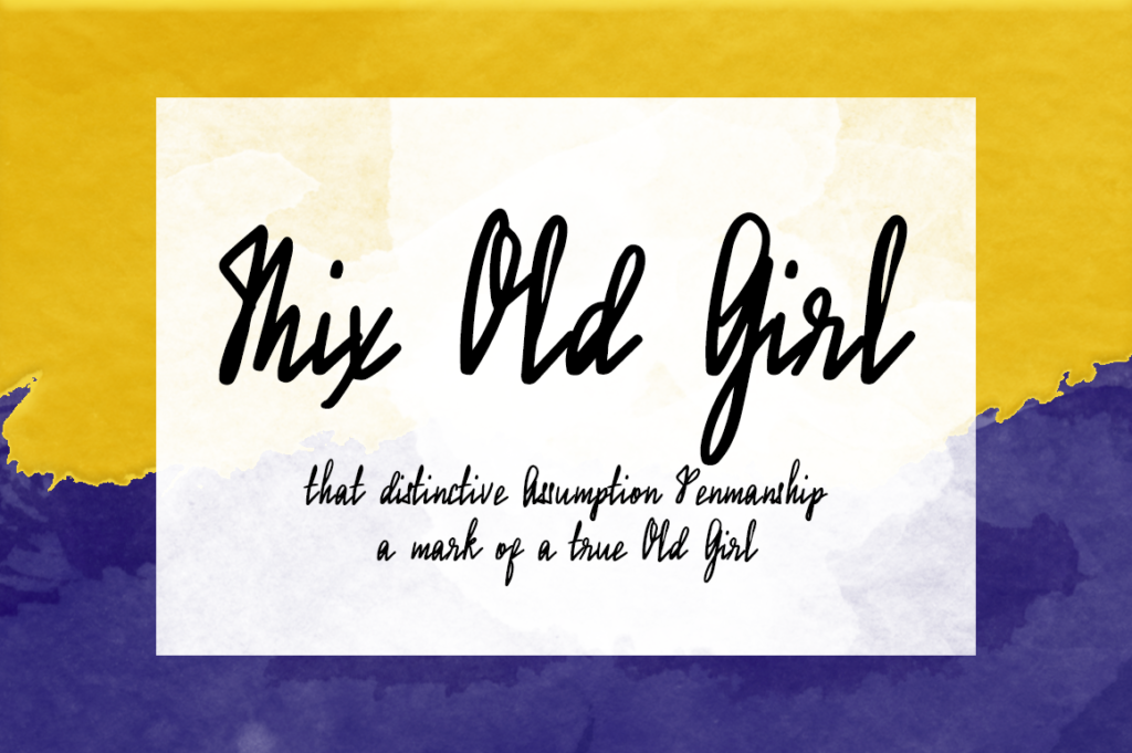 Mix Old Girl–Assumption Handwriting turned into a Font - Handwritten Fonts by Mikko Sumulong