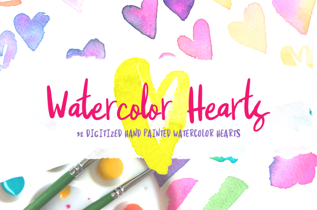 Watercolored Hearts | Painted by Mikko Sumulong