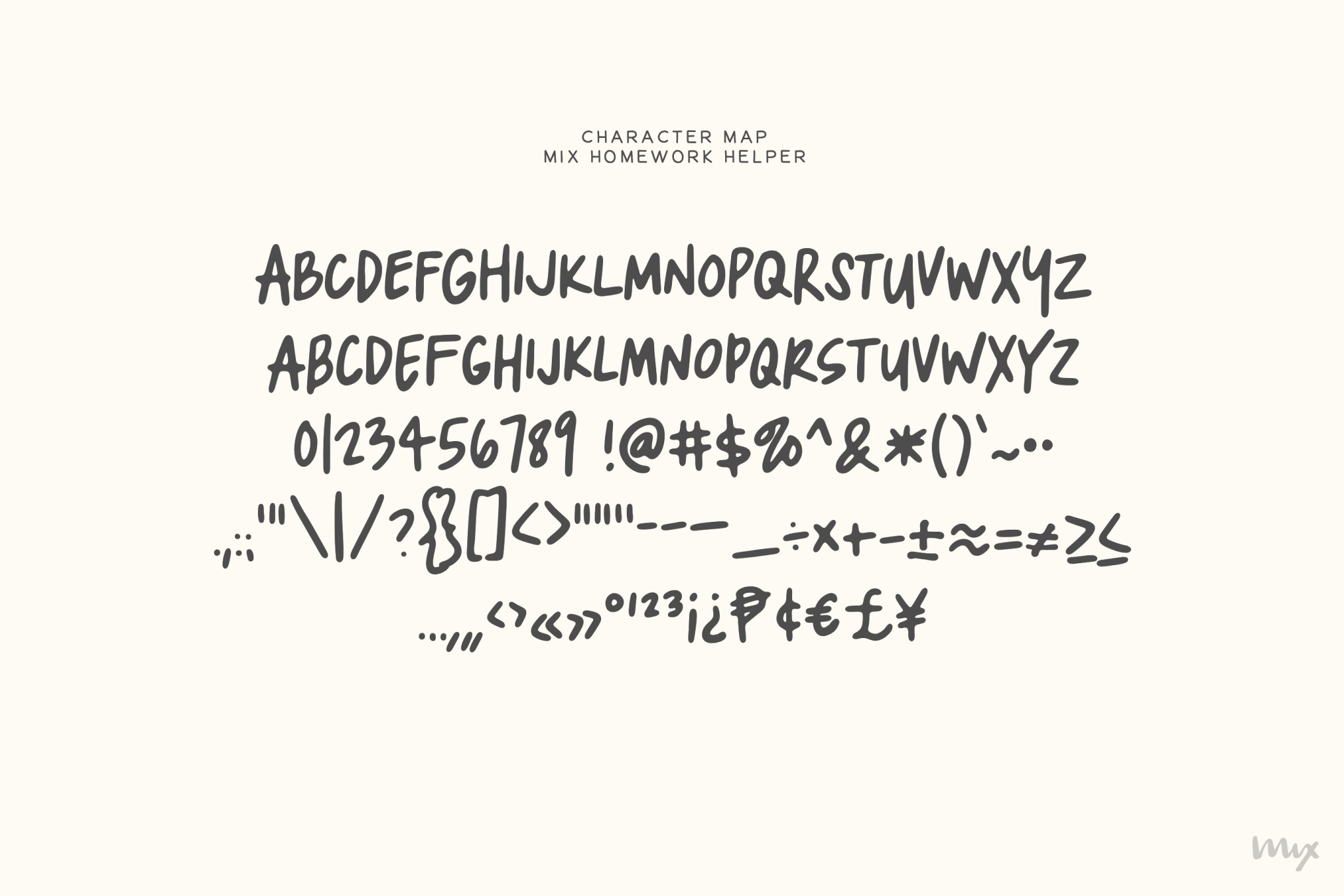 Mix Fonts - Mix Homework Helper